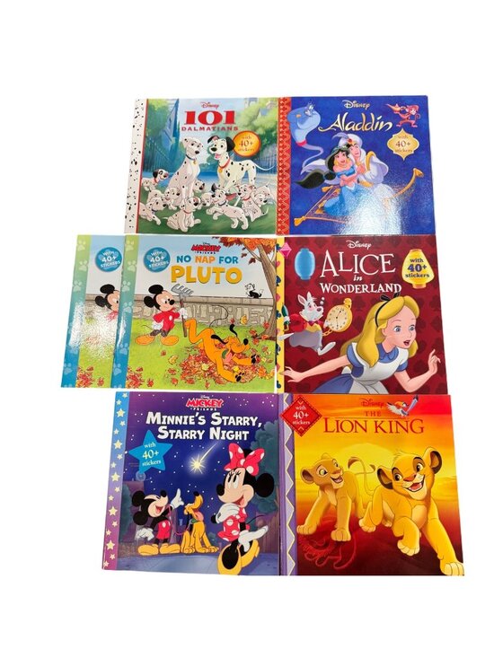 Studio Fun International Other - Disney Sticker Storybook Minnie Dalmatian Pluto Aladdin 40+ Stickers Lot of 7